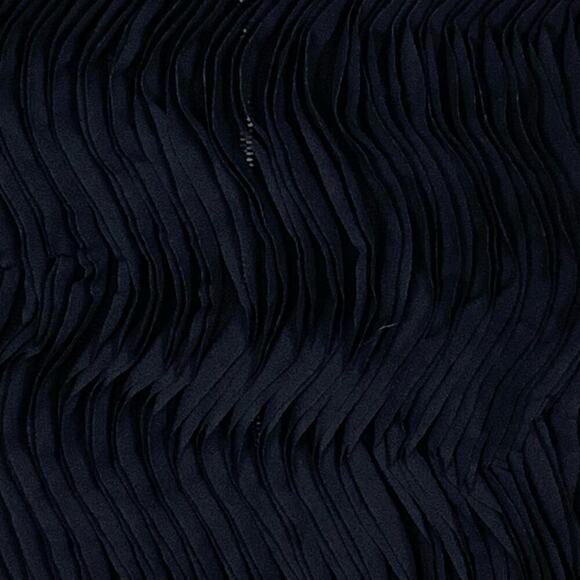 Chicos Black Textured Ruffled Zip-Front Textured Vest Size M 8 - Picture 5 of 10